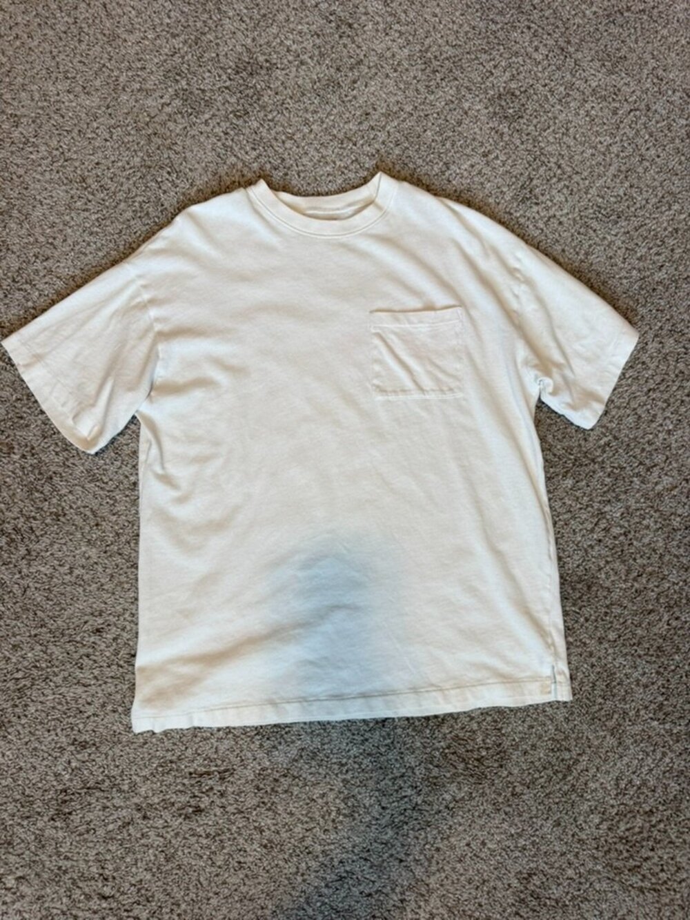 Madewell Pocket Tee — Off-White/Cream, Size S
